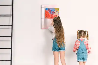 Magnetinė sauso valymo lenta su rožių raštu