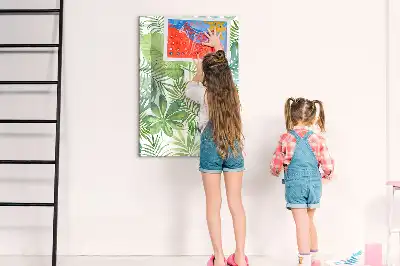 Sauso valymo magnetinė lenta Akvareliniai lapai