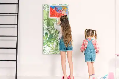 Sauso valymo magnetinė lenta Akvareliniai lapai