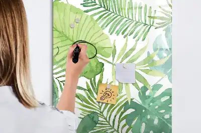 Sauso valymo magnetinė lenta Akvareliniai lapai