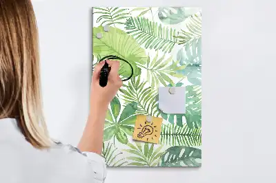 Sauso valymo magnetinė lenta Akvareliniai lapai