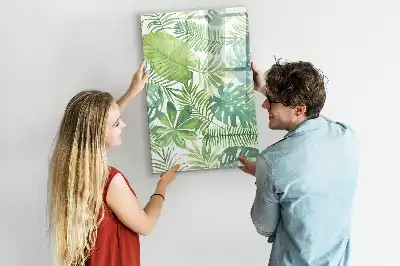 Sauso valymo magnetinė lenta Akvareliniai lapai