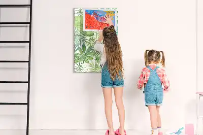 Sauso valymo magnetinė lenta Akvareliniai lapai