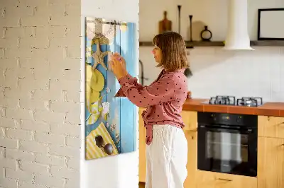 Magnetinė sauso valymo lenta paplūdimio reikmenų dizaino