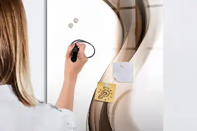 Magnetinė sauso valymo lenta bangų abstrakcijos dizaino