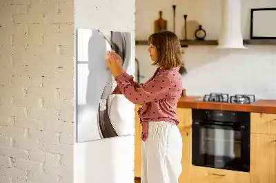 Magnetinė sauso valymo lenta bangų abstrakcijos dizaino