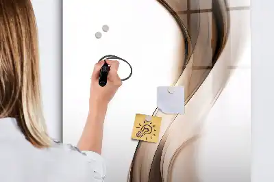 Magnetinė sauso valymo lenta bangų abstrakcijos dizaino