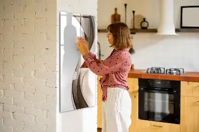Magnetinė sauso valymo lenta bangų abstrakcijos dizaino