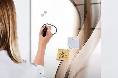 Magnetinė sauso valymo lenta bangų abstrakcijos dizaino