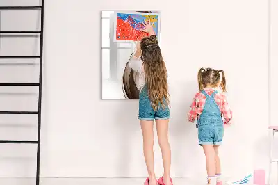 Magnetinė sauso valymo lenta bangų abstrakcijos dizaino