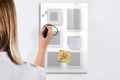 Magnetinė sauso valymo lenta su nuotraukų rėmeliais