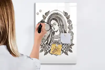 Magnetinė sauso valymo lenta Gvadalupės Švč. Mergelės Marijos motyvas
