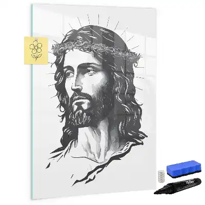 Magnetinė sauso valymo lenta su Jėzaus Kristaus motyvu