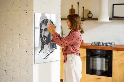 Magnetinė sauso valymo lenta su Jėzaus Kristaus motyvu