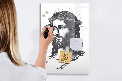 Magnetinė sauso valymo lenta su Jėzaus Kristaus motyvu