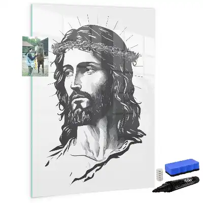 Magnetinė sauso valymo lenta su Jėzaus Kristaus motyvu
