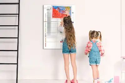 Magnetinė savaitės valgiaraščio lenta sauso valymo