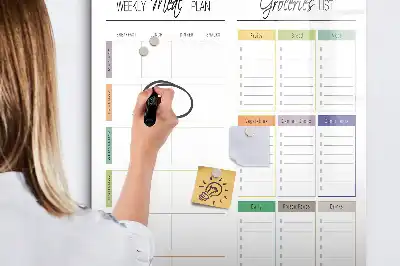 Magnetinė savaitės valgiaraščio lenta sauso valymo