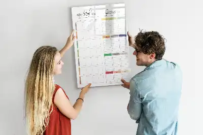 Magnetinė savaitės valgiaraščio lenta sauso valymo