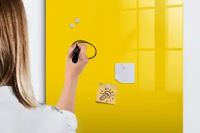 Magnetinė sauso valymo lenta šviesiai geltona