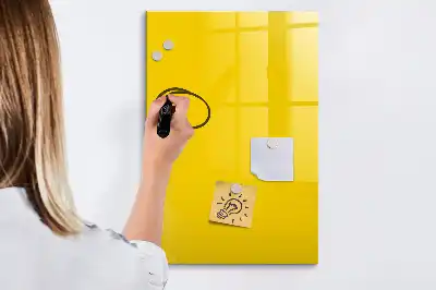 Magnetinė sauso valymo lenta šviesiai geltona
