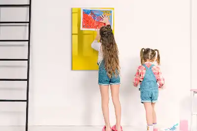 Magnetinė sauso valymo lenta šviesiai geltona