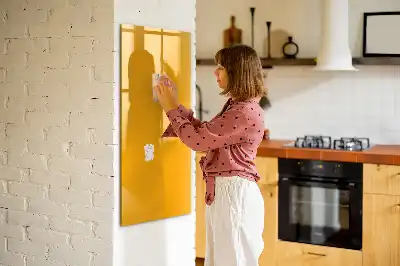 Magnetinė sauso valymo lenta auksinės geltonos spalvos
