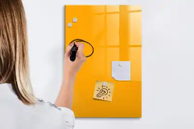 Magnetinė sauso valymo lenta auksinės geltonos spalvos