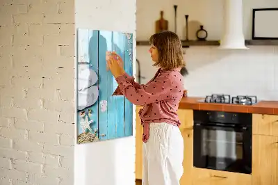Magnetinė sauso valymo lenta Mėlynos paplūdimio lentos