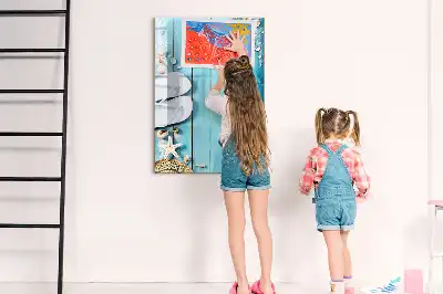 Magnetinė sauso valymo lenta Mėlynos paplūdimio lentos