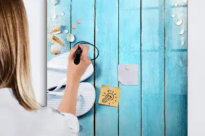 Magnetinė sauso valymo lenta Mėlynos paplūdimio lentos