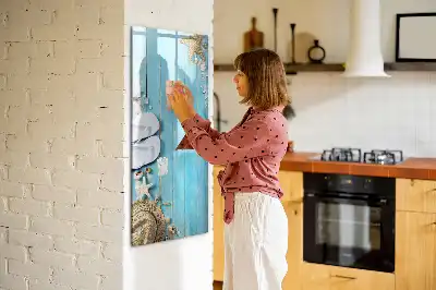 Magnetinė sauso valymo lenta Mėlynos paplūdimio lentos