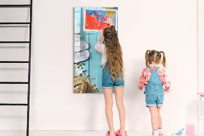 Magnetinė sauso valymo lenta Mėlynos paplūdimio lentos
