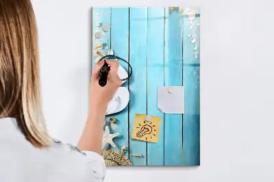 Magnetinė sauso valymo lenta Mėlynos paplūdimio lentos