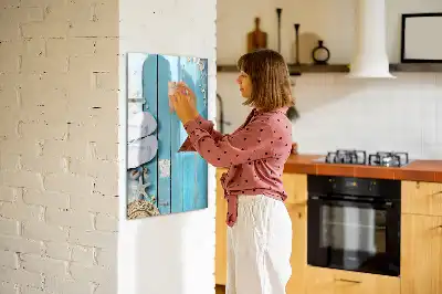 Magnetinė sauso valymo lenta Mėlynos paplūdimio lentos