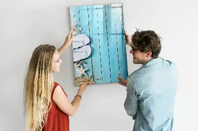 Magnetinė sauso valymo lenta Mėlynos paplūdimio lentos