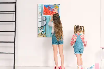 Magnetinė sauso valymo lenta Mėlynos paplūdimio lentos