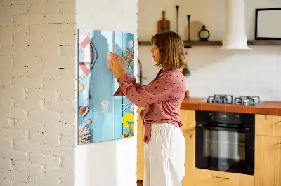 Magnetinė lenta sausam valymui paplūdimio mėgėjų rinkinys