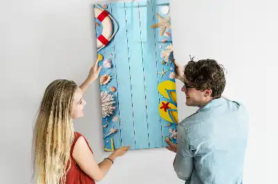 Magnetinė lenta sausam valymui paplūdimio mėgėjų rinkinys