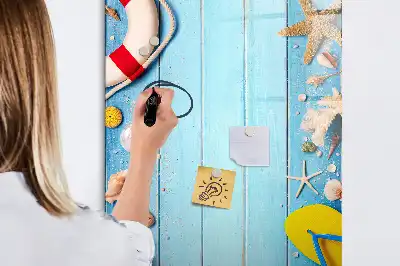 Magnetinė lenta sausam valymui paplūdimio mėgėjų rinkinys