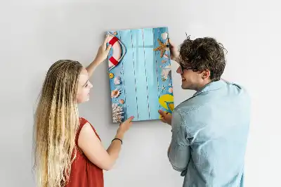Magnetinė lenta sausam valymui paplūdimio mėgėjų rinkinys