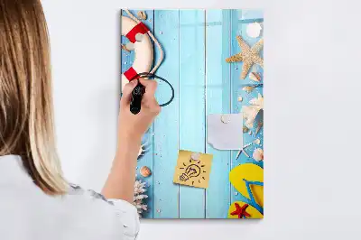 Magnetinė lenta sausam valymui paplūdimio mėgėjų rinkinys