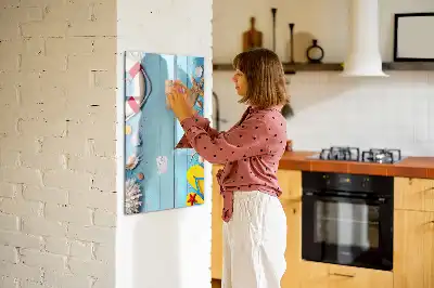 Magnetinė lenta sausam valymui paplūdimio mėgėjų rinkinys