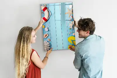 Magnetinė lenta sausam valymui paplūdimio mėgėjų rinkinys