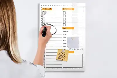 Magnetinė sauso valymo lenta darbų sąrašas