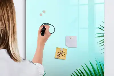 Magnetinė sauso valymo lenta su egzotinių lapų raštu