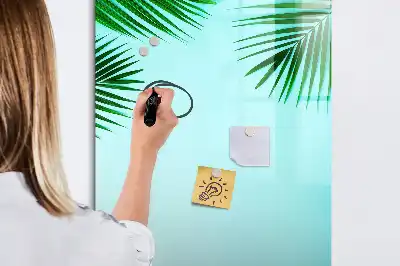 Magnetinė sauso valymo lenta palmės lapų rašto