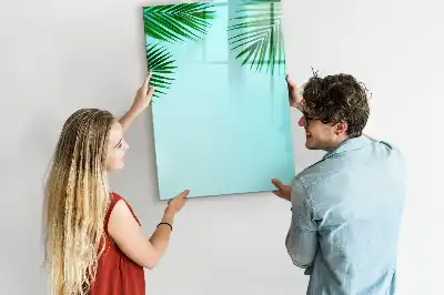 Magnetinė sauso valymo lenta palmės lapų rašto