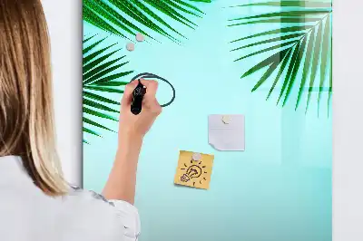 Magnetinė sauso valymo lenta palmės lapų rašto