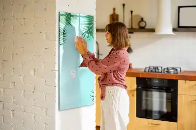 Magnetinė sauso valymo lenta palmės lapų rašto